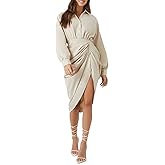 Forever 21 Womens Pintucked Midi Shirt Dress