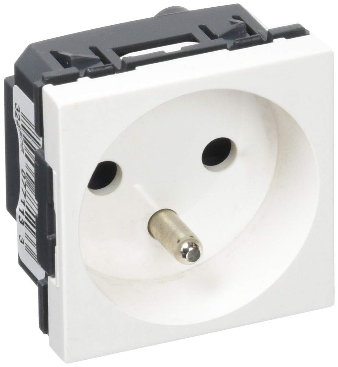 Legrand MSC 077113 Multi-Support Single Socket French Standard 2 Modules White