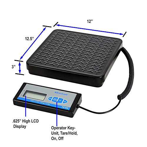 Brecknell PS400 Portable Bench Scale; up to 400lb. Capacity, Perfect for Shipping, Warehouse applications Plus General Purpose Weighing