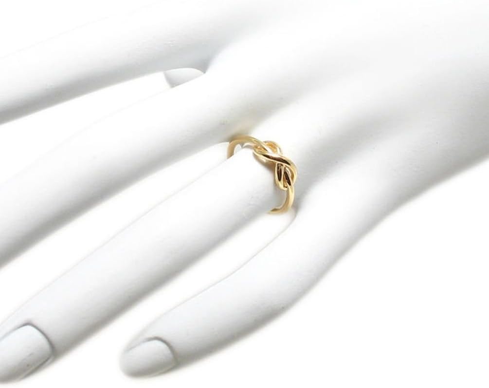Vooxoo Fashion Design Golden Over Sterling Silver Infinity Knot Ring Size 5-9