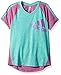 adidas Girls' Big Girls' Adi 3s Club Raglan T-Shirt, Shock Mint/Shock Purple, Large/14