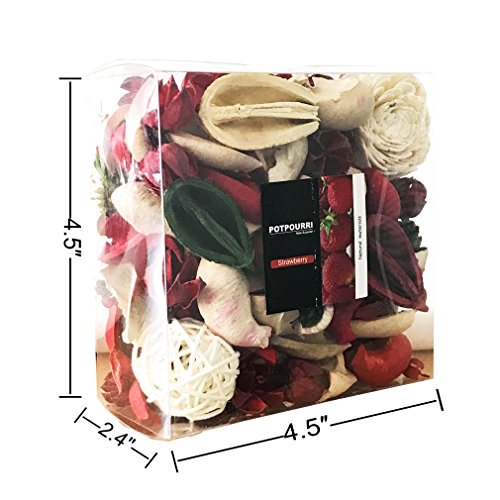 image for Qingbei Rina Gifts,Red Strawbarry scent Potpourri Bag,including Flower