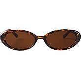 JUDOO Tiny Small 90s Sunglasses for Women Men Retro Oval Tinted Glasses