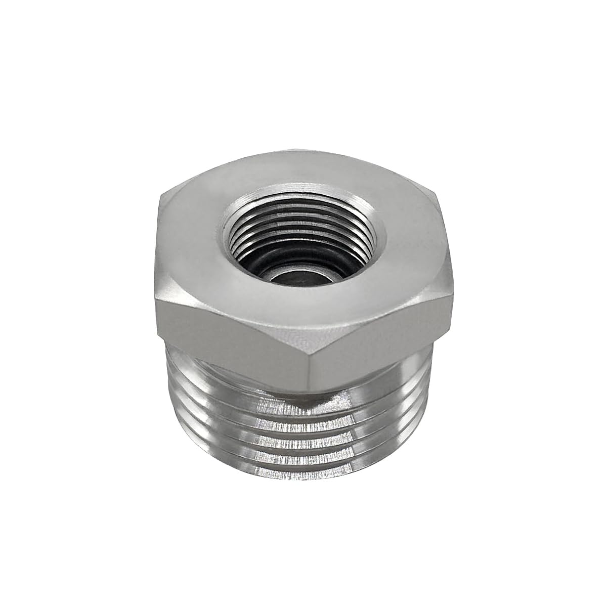 Photo 1 of Beduan Stainless Steel 3/8 Compression Female Thread(I.D:0.512") to 3/4 Male Garden Hose Threaded(O.D:1.06") Adapter Hex Bushing(Pls check size chart!)