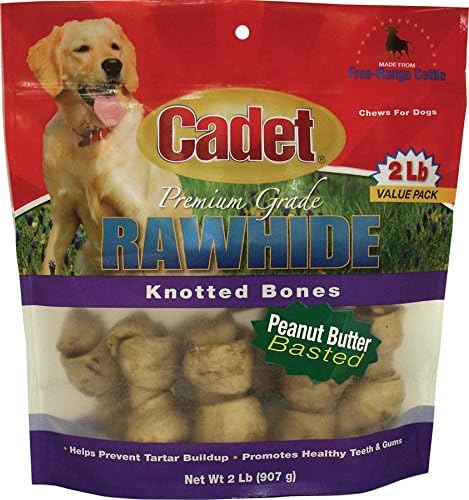 654427 Rawhide Knotted Bone Value Pack Peanut Butter, 2 lb, 1Piece