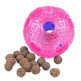 Love Pet Home Interactive Dog Toy - IQ Treat Ball Food Dispensing Toys for Small Medium Large Dogs Durable Chew Ball - Nontoxic Rubber and Bouncy Dog Ball - Cleans Teeth