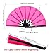 Amajiji Large Folding Fan Rave Fan Popping Fans for Line Dancing Clacking Fans for Boots On The Ground Dance,Party,Decoration,Festival