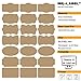Mr-Label - 7 Types of Fancy Shape Brown Kraft Labels – A4 Sheet Permanent Adhesive Stickers for Inkjet and Laser Printer -Gift Decoration|Hand Craft|Bottles - 63.5 x 36.1 mm(2.5