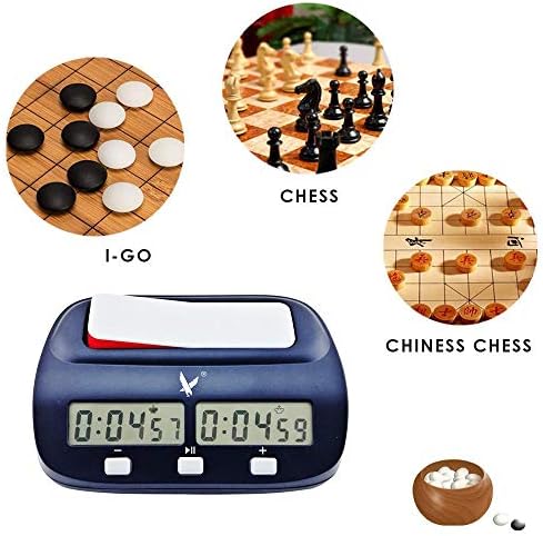 Peedeu Chess Clock Portable Chess Timer Clock Count Up Down Digital Chess Timer With Alarm Function, Chess Game Timer With Bonus And Delay