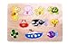 Classic Ocean Sea Animals Wooden Peg Puzzle for Toddlers, Preschool Age w/Colorful Wood Knob Pieces Fish, Whale, Turtle, Seahorse, Boat. Simple Educational & Sensory Learning for 1, 2 & 3 Year Olds