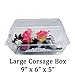 Large Corsage Flower Box Clear Prom Wedding Boutonniere Craft Container w/Crafting eBook (9