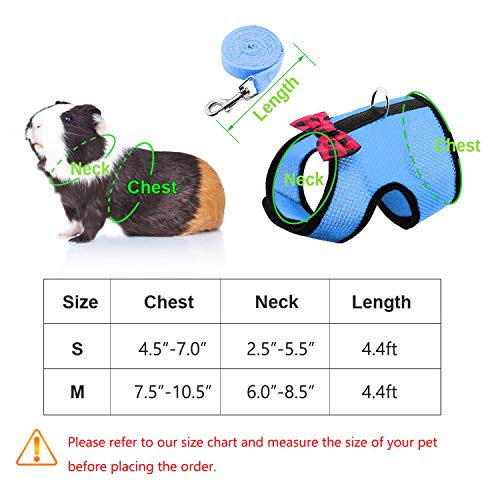 Rypet Guinea Pig Harness and Leash Soft Mesh Small Animal Harness