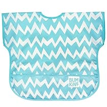 Bumkins Waterproof Junior Bib, Blue Chevron (1-3 Years)