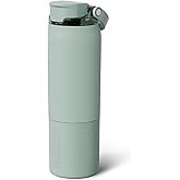 BrüMate Rise 25oz Water Bottle With 100% Leakproof Covered Silicone Straw | Insulated Stainless Steel Water Bottle | Cup-Holder Friendly | Fast Flow | Soft Sip Silicone Spout | BPA-Free (Sage)