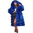 Lisa Colly Women's Winter Plus Size Parka Overcoat Long Sleeve Faux Fur Coat Jacket with Big Hooded