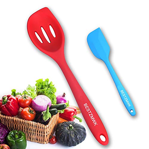 Kitchen Utensil Set - 11 Cooking Utensils - Colorful Silicone Kitchen Utensils - Nonstick Cookware with Spatula Set - Colored Best Kitchen Tools Kitchen Gadgets