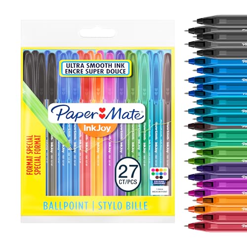 InkJoy 100ST bolígrafos | punta mediana (1,0 mm) | colores fantasía surtidos | paquete de 27