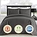 Comfy Bedding 3-Piece Bedspread Coverlet Set Extra Lightweight and Oversized Diamond Embossed, King/California King, Charcoal