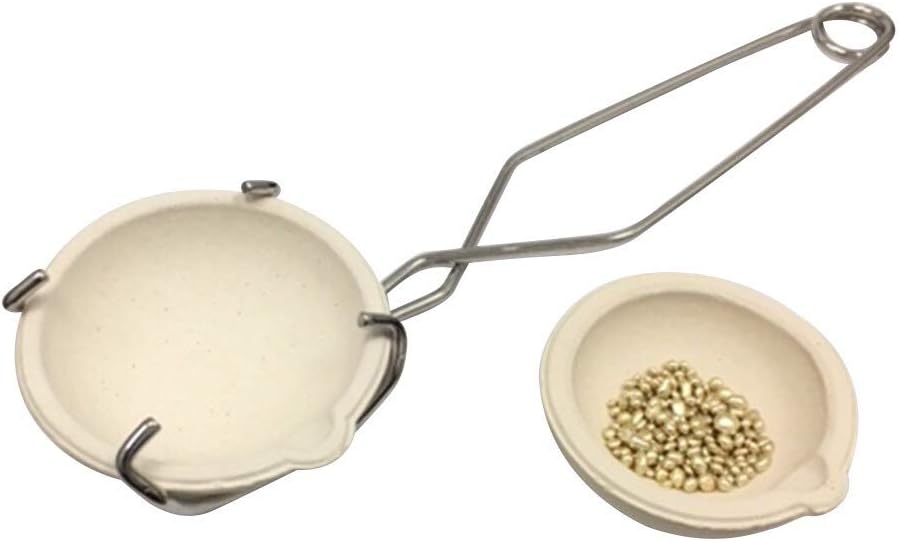 Small Melting Ceramic Crucible Dish Cup Set of 2 Melting Gold Silver