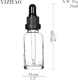 YIZHAO 30ml Clear Glass Dropper Bottles with Pipette Set of 6 view 2