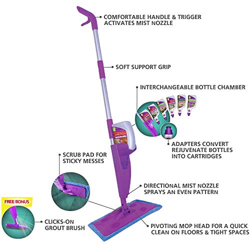 image for Rejuvenate Click N Clean Multi-Surface Spray Mop System Complete Bundl