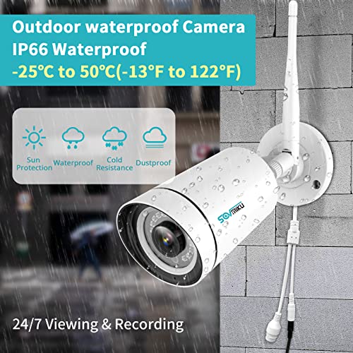 Sovmiku WiFi Security Camera System Face Detection 3MP Two Way Audio