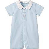 pureborn Baby Boys Girls Nautical Romper One-Piece Beach Outfit Summer Clothes 0-24 Months