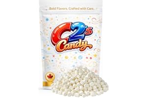 C2’s Candy Mini Vanilla Dehydrated Marshmallows 200g, Resealable Stand-Up Bag, Crunchy Marshmallow Bits for Hot Chocolate, Ba