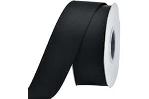 Ribest 1 1/2 inch Black Grosgrain Ribbon 25 Yards Per Roll for Gift Wrapping Crafts Bow Maker Wreaths Hair Accessories Wedding
