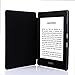 Nouske Origami Stand Book Folio Style Secured with Magnetic Closure Rubberized Hard Back Shell with Smart Auto Sleep/Wake up Function, Ultra Slim Case for Amazon Kindle Voyage (7th Generation),Black