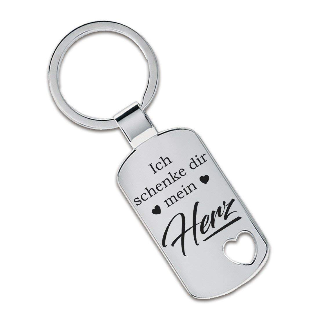 Lieblingsmensch Keyring Model: Ich schenke dir Mein Herz - Cut-Out Heart