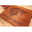 Game of Thrones Dinner is Coming Engraved wooden Cutting Board