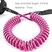 Unigear Premium 10' Coiled SUP Leash (11 Colors) Inflatable Paddle Board Surfboard Leash with Waterproof Wallet (Pink-New)