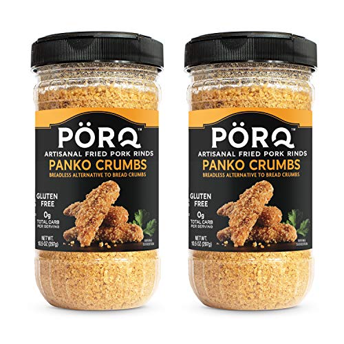 PÖRQ Artisanal Fried Pork Rinds Panko Crumbs, 10.5 oz., Zero Carb Bread