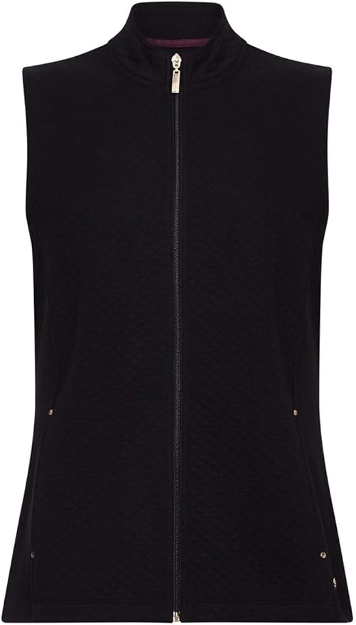 TIGI Jacquard Gilet Black Amazon.co.uk Clothing