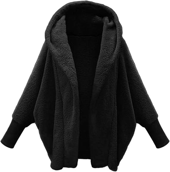 H&E Womens Sherpa Open Front Warm Oversized Hooded Cardigans Amazon.co