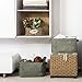 StorageWorks Storage Basket, Foldable Polyester Linen Cloth Bin Organizer, Olive, Large, 3-Pack