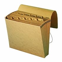 Smead Expanding File, Monthly (Jan.-Dec.), 12 Pockets, Flap and Cord Closure, Letter Size, Kraft (70186)