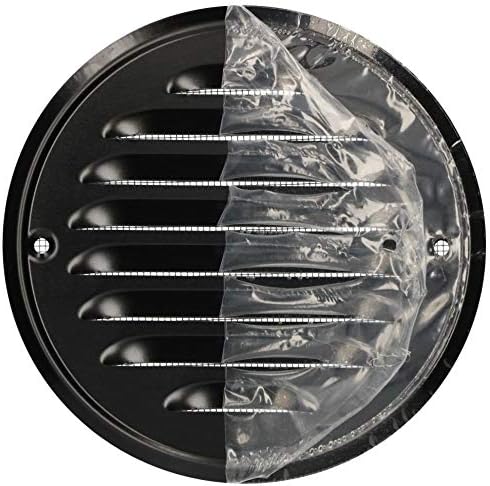 KOTARBAU® Ventilation Grille 130 mm Zinc Sheet Round Exhaust Grille Black Screwing Insect Protection Grille Ventilation Grille Louvre Grille - Image 3