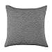 Deconovo Soft Cushion Covers Pillow Covers Faux Linen Pillow Covers with Invisible Zipper for Sofa 18x18 Inch Grey 4 Pcs Case Only No Insert