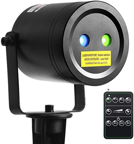 Outdoor Party Lights Arotek Green & Blue Aluminum Laser Star Light Show with RF Wireless Remote for Holiday Party Outdoor Landscape & Garden Decoration
