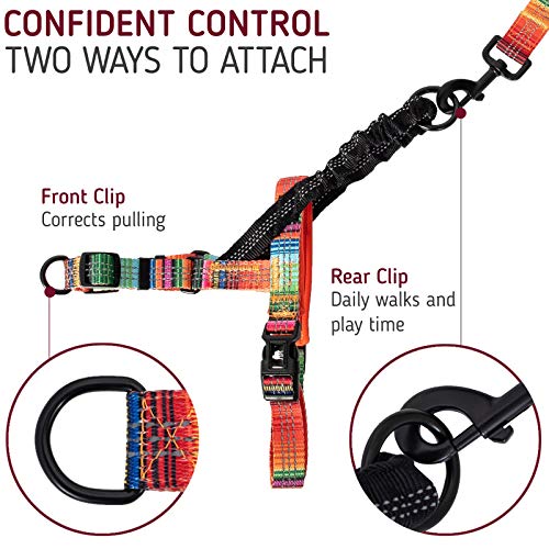 Leashboss No Pull Dog Harness, Easy Walk for Small, Medium, and Large Pets, Reflective with Rear