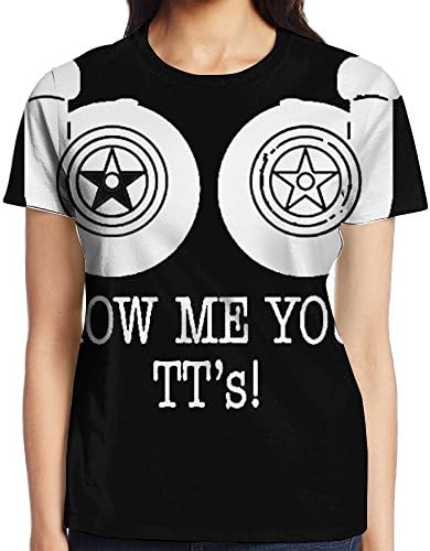 Woman's SHOW ME YOUR TTS - Funny Car Meme Stylish Casual Design 3D Printed Short Sleeve T Shirts Tees X-Large