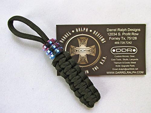 DDR Darrel Ralph L6 Bright Titanium MEGA Bead Rainbow w/Black Lanyard