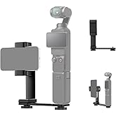 K&F CONCEPT Phone Holder Mount for DJI Osmo Pocket 3 Creator Combo Accessories, Angle Adjustable Mobile Phone Clip Expansion Mount with 1/4" Screw and Cold Shoe, Fit for Tripod and Selfie Stick