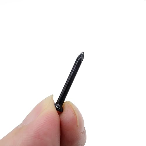 Uxcell Hardware Nails Carbon Steel Point Tip Wall Cement Nail 25mm(1") 2.3mm Rod Dia Black 150pcs