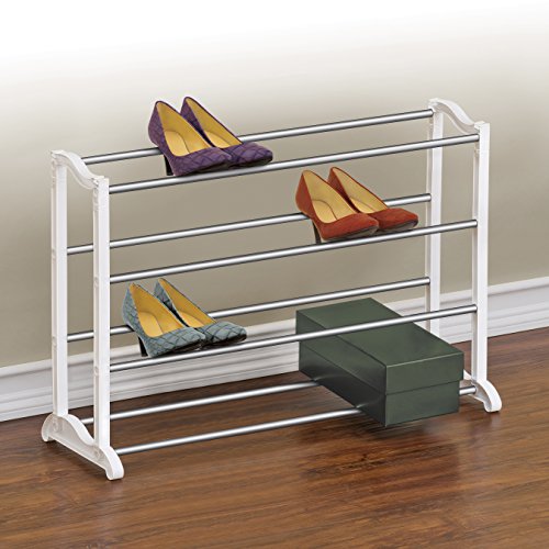 Lynk 20 Pair Shoe Rack - 4 Tier - Shoe Shelf Organizer - White
