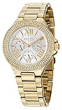 SO&CO New York Women's 5019.3 Madison Day and Date Crystal-Accented 23K Gold-Tone Stainless Steel Link Bracelet Watch