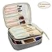 Teamoy Travel Makeup Brush Organizer, Cosmetic Brushes Bag Case with Compartment for Brushes and Beauty Essentials, Gray
