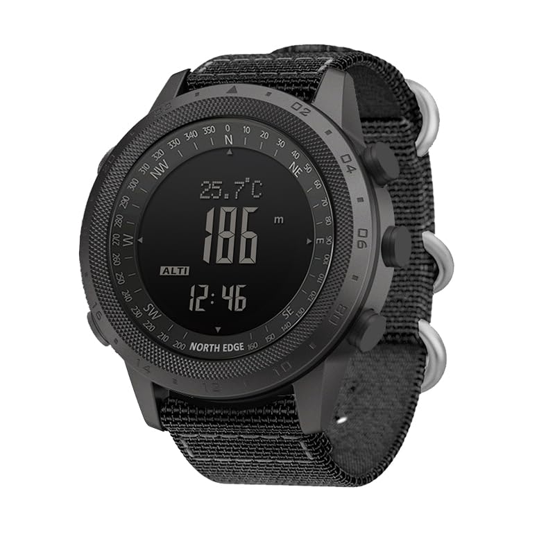 Photo 1 of CakCity Military Tactical Watch for Men - Outdoor Sports Watch with Compass, Barometer, Altimeter, and Step Counter - Hiking Digital Wrist Watch